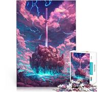 Puzzle 1000 pièces pour Adultes L'épée dans la Pierre Compétition de Vitesse Manuelle Offrir en Cadeau à Toute la Famille 38x26cm