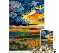 Puzzle 1000 pièces pour Adultes Les Grandes Plaines - Horizon Infini Jeu Pratique et éducatif Décoration intérieure Jouet Collection d'artistes Beaux-Arts (52x38cm)