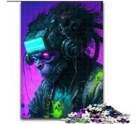 Puzzle 1000 pièces pour Adultes Les singes virtuels Puzzle en Carton, Parfait pour Halloween, Noël, Cadeau d'anniversaire 1000 pièces(26x38cm)