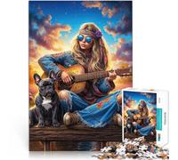 Puzzle 1000 pièces pour Adultes L'harmonie libérée Défi Difficile pour soulager Le Stress avec Affiche et Feuille de Questions correspondantes 38x26cm
