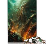 Puzzle 1000 pièces pour Adultes Libérez Le Kraken Square Puzzles en Bois Puzzles Uniques Jeux éducatifs Amusants Jouets 1000 pièces (75 x 50 cm)