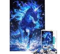Puzzle 1000 pièces pour Adultes Licorne Créature légendaire Aide à l'exercice cérébral Décoration Parfaite Jeu de réflexion Convient aux 14 Ans et Plus (38x52cm)