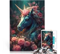 Puzzle 1000 pièces pour Adultes Licorne Île enchantée Jouets de Jeu pour Cadeau Familial Collection d'artistes, Beaux-Arts 50x70cm