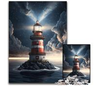 Puzzle 1000 pièces pour Adultes Light House Space, Jeu Familial interactif, défi cérébral, Jouet éducatif 50x75cm/19,68x29,52 Pouces