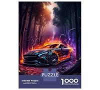 Puzzle 1000 Pièces pour Adultes Lightning Car in Forest Puzzle Casse-tête Jeu De Réflexion Cadeau pour Femmes Difficile Et Stimulant 70x50cm/1000pcs