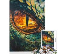 Puzzle 1000 pièces pour Adultes L'Œil du Dragon de l'est Jeu éducatif Difficile Anti-Stress Cadeau d'anniversaire Original (50x75cm)