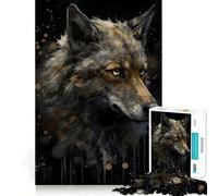 Puzzle 1000 pièces pour Adultes L'Île enchantée du Loup Jeu de Concentration mentale Découpe Laser de qualité supérieure Activité familiale Amusante en soirée (38x26cm)