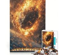 Puzzle 1000 pièces pour Adultes L'impact de l'astéroïde Armageddon, Jouet éducatif et détendu, idéal comme Cadeau 50x75cm