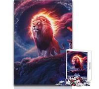 Puzzle 1000 pièces pour Adultes - Lion agressif et en colère - Casse-tête - Jeu Familial - Idéal pour Passer Le Temps à la Maison - Cadeau Parfait - Dimensions : 38x52cm