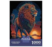 Puzzle 1000 Pièces pour Adultes Lion Art Series Style 1 Puzzle, Jouet, Décoration Murale, Analyse Et Logique, Idéal comme Cadeau pour Toute La Famille 52x38cm/1000pcs