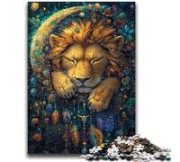 Puzzle 1000 pièces pour Adultes Lion Attrape-rêves, à partir de 14 Ans Chaque pièce est Unique Un Jeu Amusant et Stimulant pour Toute la Famille 26x38cm