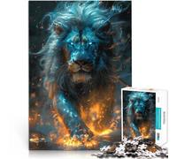 Puzzle 1000 pièces pour Adultes Lion Blanc Magique Défi Difficile pour soulager Le Stress Décoration d'intérieur et Cadeaux Uniques 52x38cm