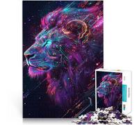 Puzzle 1000 pièces pour Adultes Lion cybernétique Compétition de Vitesse Manuelle avec des pièces de Formes aléatoires entièrement imbriquées 75x50cm
