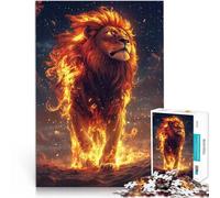 Puzzle 1000 pièces pour Adultes Lion de feu Savanah King Réduction du Stress intéressante De Superbes Cadeaux et Jouets 52x38cm
