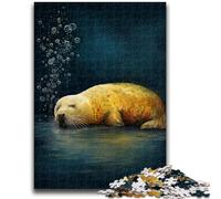 Puzzle 1000 pièces pour Adultes Lion de mer endormi Jouets éducatifs Jeux familiaux Renforcer l'amour Entre Couples 50x75cm