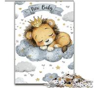 Puzzle 1000 pièces pour Adultes Lion endormi, Jeu Familial interactif, pour Les fêtes, Jeu d'activités familiales 50x75cm