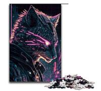 Puzzle 1000 pièces pour Adultes Lion Humain Puzzle pour Jeu éducatif Défi Jouet Illustration Cadeau 75x50cm