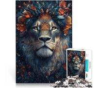 Puzzle 1000 pièces pour Adultes Lion sacré Fait de Bois pour Les 14 Ans et Plus Vacances Anti-Stress à la Maison Tuer Le Temps Cadeau Amusant en Famille。Taille:50x75cm/19.68x29.52pouce