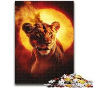 Puzzle 1000 pièces pour Adultes Lionne Africaine Puzzle 1000 pièces, idéal comme Cadeau pour Toute la Famille Convient aux Enfants de 14 Ans et Plus (26x38cm)