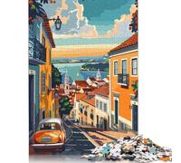 Puzzle 1000 pièces pour Adultes Lisbonne Portugal Ville Puzzles pour Adultes Puzzle en Bois Puzzles Jeu éducatif Défi Jouet 1000 pièces (75 x 50 cm)