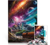 Puzzle 1000 pièces pour Adultes L'Odyssée du Train Cosmique Jouets de Divertissement Familial Une œuvre d'art 38x26cm