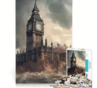 Puzzle 1000 pièces pour Adultes Londres Jour d'orage Jeu éducatif Difficile et Stimulant Collection d'artistes Beaux-Arts 50x75cm