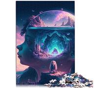 Puzzle 1000 pièces pour Adultes Lost in Fantasy Puzzle en Bois Puzzle de Noël Cadeaux pour Femmes 50x75 cm