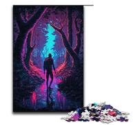 Puzzle 1000 pièces pour Adultes Lost in Neon Woods Puzzle Jeu Stimulant Une œuvre d'art Convient aux Adolescents de 14 Ans et Plus 75x50cm