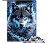Puzzle 1000 pièces pour Adultes Loup dans la Neige, Aide Le Cerveau à exercer des Jouets addictifs pour cultiver la Patience Décoration Parfaite (Taille 26x38cm)