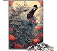Puzzle 1000 pièces pour Adultes Loup et Oiseau colorés en Bois, ce Qui en Fait Un Excellent Cadeau pour s'amuser en Famille 50x75cm pour Un Cadeau d'anniversaire, de Vacances, de Noël ou d'halloween