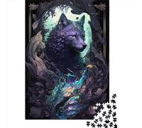 Puzzle 1000 Pièces pour Adultes Loup Fantastique Puzzle Puzzle en Carton pour Adultes Décoration Familiale, 1000 Pièces (38x26cm)