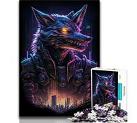 Puzzle 1000 pièces pour Adultes Loup Humain 1000 pièces pour Adolescents, Jeu Familial Anti-Stress, défi Difficile adapté aux Couples (Taille 38x26cm)