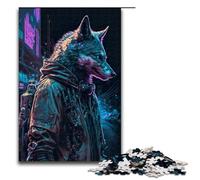 Puzzle 1000 pièces pour Adultes Loup Humain Puzzle pour Jeu éducatif Défi Jouet Illustration Cadeau 75x50cm