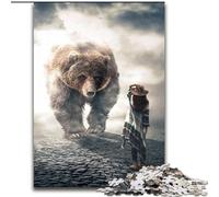 Puzzle 1000 pièces pour Adultes l'ours géant Puzzle 1000 pièces Un pour Noël ou Un Anniversaire Taille 50X75CM