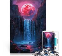 Puzzle 1000 pièces pour Adultes Lune de Sang Rouge Séjour Anti-Stress pour Tuer Le Temps Renforcer l'amour Entre Les Couples 50x70cm