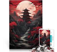 Puzzle 1000 pièces pour Adultes Lune Rouge du Japon Jouets éducatifs d'apprentissage Liste de souhaits avec Le Père Noël 38x26cm