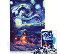 Puzzle 1000 pièces pour Adultes l'univers de la Nuit étoilée Jeu à Monter soi-même stimule la mémoire idéal comme Cadeau pour Toute la Famille 38x26cm