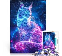 Puzzle 1000 pièces pour Adultes Lynx Cosmique Jouets éducatifs et d'apprentissage Jeux familiaux Bon Cadeau 38x26cm