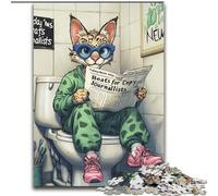 Puzzle 1000 pièces pour Adultes Lynx Go Toilet Puzzle 1000 pièces pour Adultes pour Les fêtes, Jouet éducatif (Taille 26x38cm)