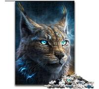 Puzzle 1000 pièces pour Adultes : Lynx Magique. Puzzle 1000 pièces pour Adolescents, idéal pour la décoration intérieure ou comme Cadeau (Taille 26x38cm).