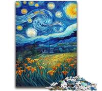 Puzzle 1000 pièces pour Adultes Lys Jaunes dans Le Ciel Nocturne Jouets éducatifs et éducatifs Jeux familiaux Renforcer l'amour Entre Les Couples 26x38cm