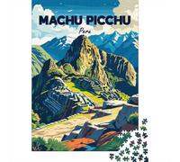 Puzzle 1000 pièces pour Adultes, Machu Picchu, Peru Travel Poster