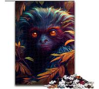 Puzzle 1000 pièces pour Adultes Mad Space Monkey en Bois, idéal comme Cadeau pour s'amuser en Famille. 50x75cm. Décoration d'intérieur, entraînement cérébral et Cadeaux de Noël.