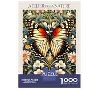 Puzzle 1000 Pièces pour Adultes Madame Butterfly Puzzle Casse-tête Difficile, Idéal comme Cadeau pour Toute La Famille 38x26cm/1000pcs