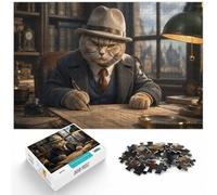Puzzle 1000 pièces pour Adultes, Mafia Scottish Fold Cat | Pour les longues séances de puzzle : ce puzzle adulte 1000 pièces se prête aux après-midis tranquilles.