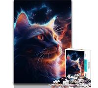 Puzzle 1000 pièces pour Adultes Magic Art Cat 1000 pièces pour Adultes Jouets éducatifs idéal comme Cadeau pour Toute la Famille 26x38cm