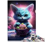 Puzzle 1000 pièces pour Adultes Magic Art Cat Brain Teaser Game 26x38cm est idéal comme Cadeau pour Toute la Famille pour Les Adolescents de 14 Ans et Plus