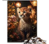 Puzzle 1000 pièces pour Adultes Magic Fantasy Guépard Cub en Bois, ce Qui en Fait Un Excellent Cadeau pour s'amuser50x75cm pour Les Vacances, Les Anniversaires et Les soirées de Jeux en Famille