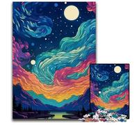 Puzzle 1000 pièces pour Adultes Magnifique Ciel étoilé 14 Puzzles pour Adultes Jeu Familial interactif DIY Décoration d'intérieur Casse-tête Cadeau 1000 pièces (38 x 26 cm)