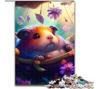 Puzzle 1000 pièces pour Adultes : Magnifique Cochon d'Inde, idéal pour la décoration de la Maison et du Bureau, Les fêtes, Les Anniversaires et Les Cadeaux de Vacances (Taille : 38 x 26 cm).